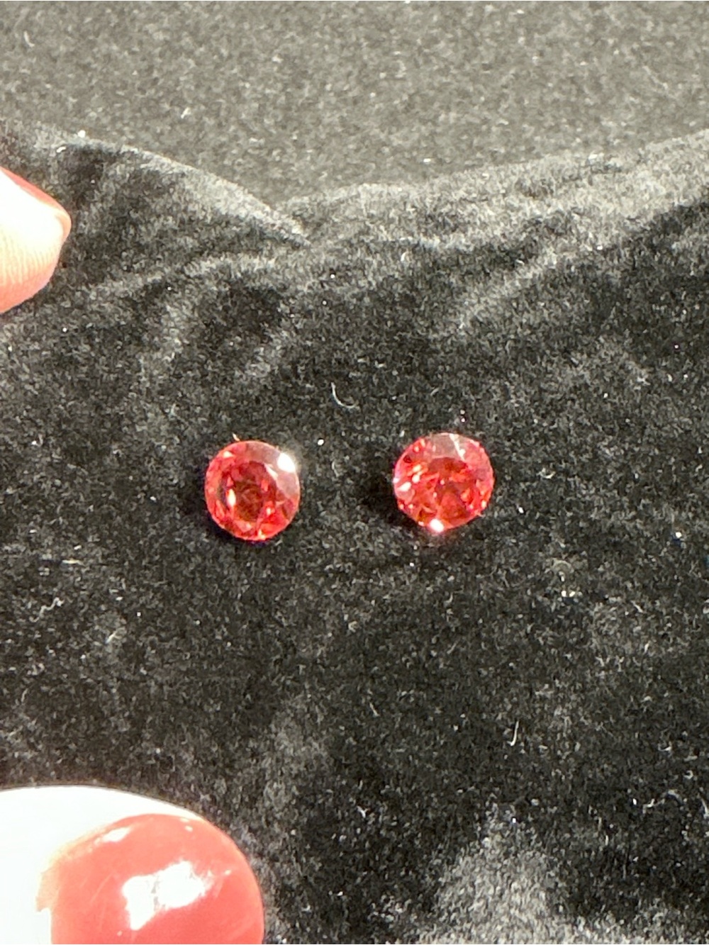 Red Round Mozambique Garnet Round Loose stones for making earrings 2.23 ct
